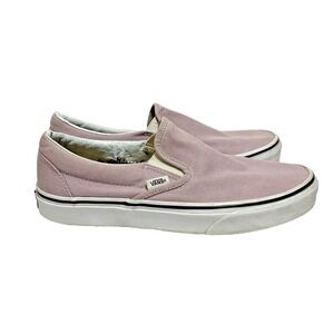 VANS Classic Slip On Women's 9.5 Pink Canvas Casual Skate Shoes Pre-owned Read